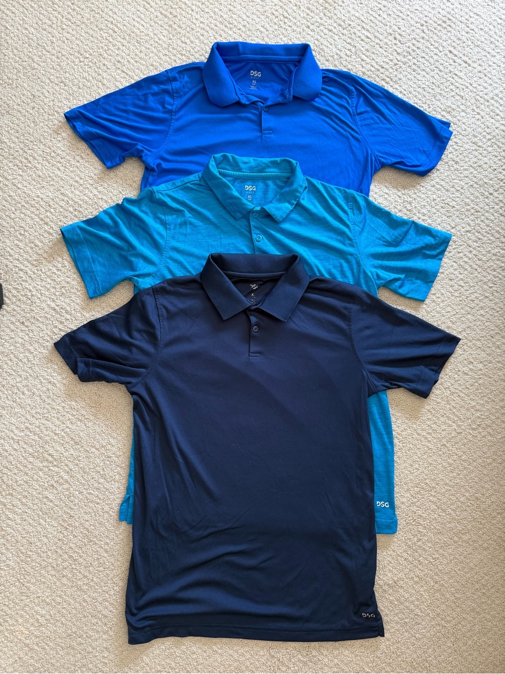 Dick’s Sporting Goods DSG kids golf shirts bundle of 3 size XL